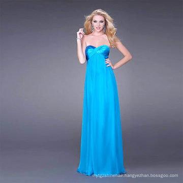 Chic Loose-fitting Sheath Column Sweetheart Strapless Floor-length Elastic-satin Chiffon Prom Dress